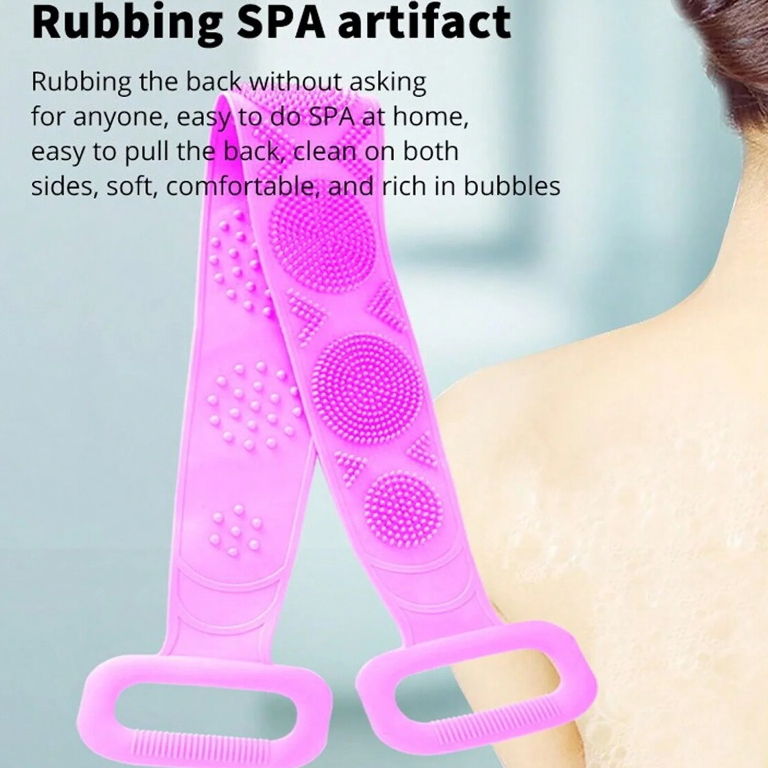 Silicone Body Back Scrubber – Double-Sided Bath Brush for Deep Cleaning - Image 6