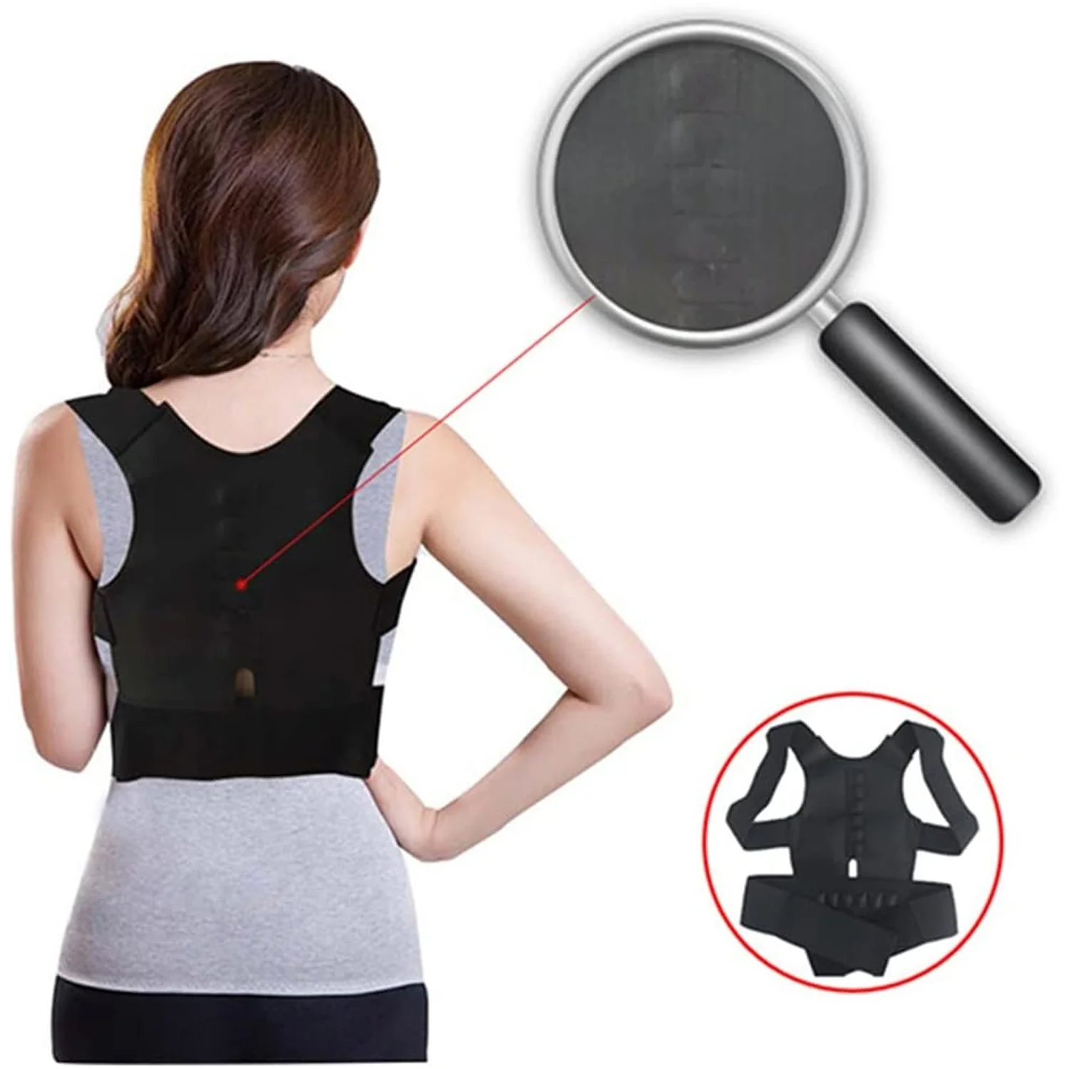 Adjustable Magnetic Power Back Support Correction Belt (1 Pc / XL) - Image 6