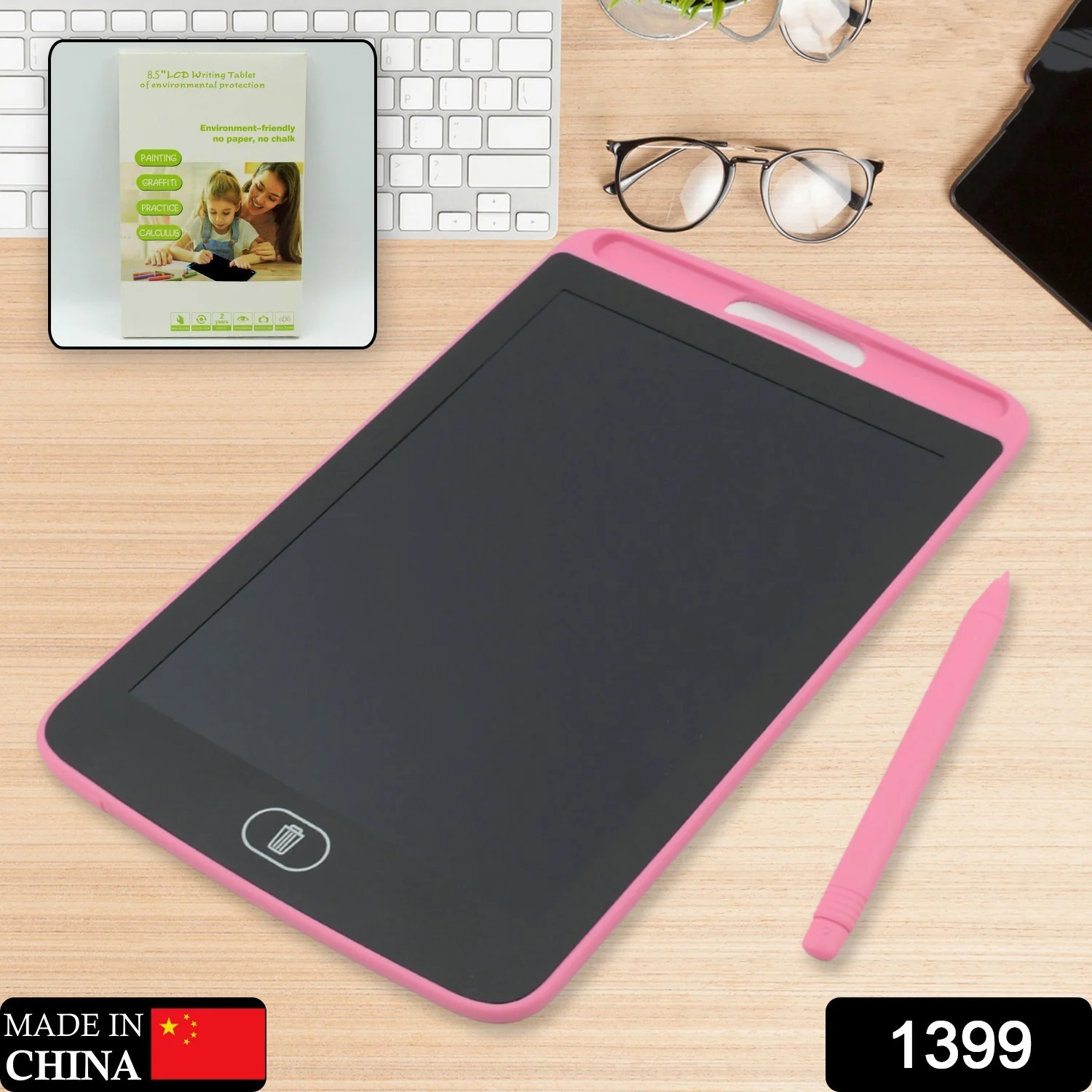 Portable LCD Writing Board Slate  Notes Digital Notepad with Pen (8.5 inch) - Image 2