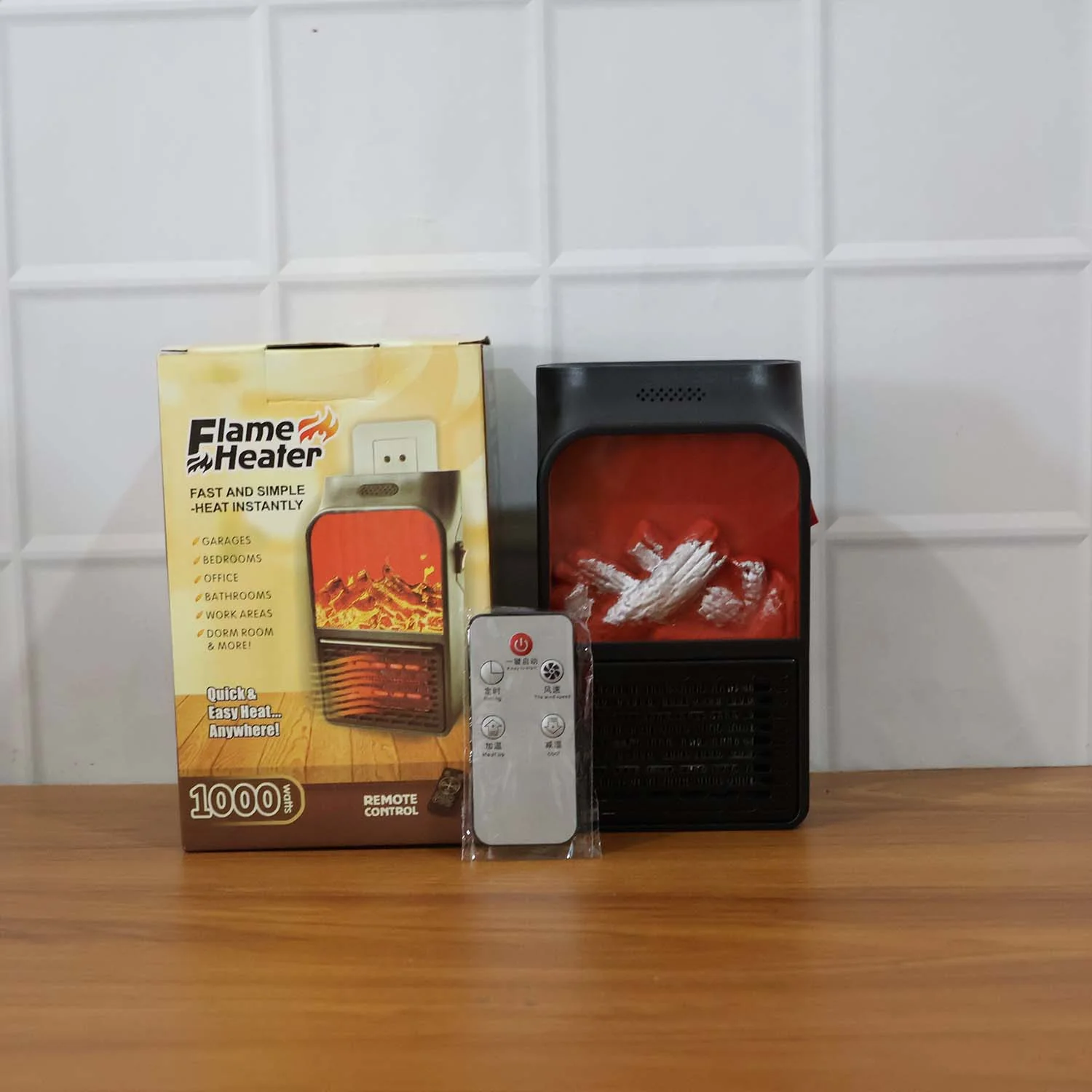 Portable Electric Fireplace lamp LED Flame Heater (1000w / 1 Pc) - Image 11