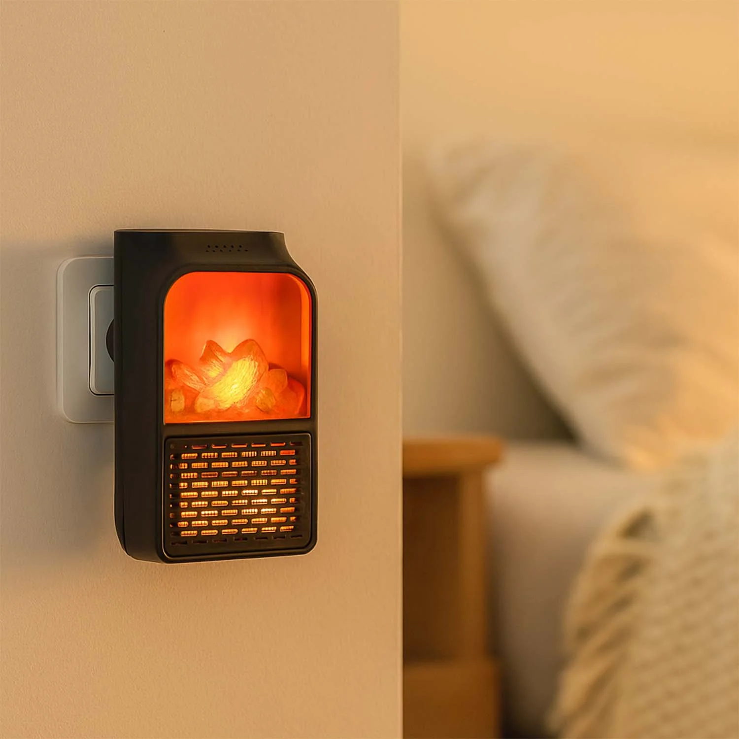 Portable Electric Fireplace lamp LED Flame Heater (1000w / 1 Pc) - Image 9