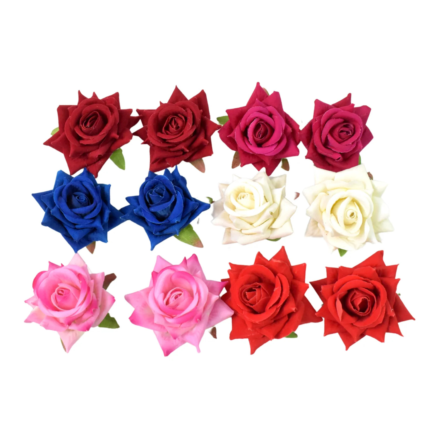 Colourful Flowing Flower Hair Pin (12 Pcs Set / Mix Color), Hair accessories - Image 5
