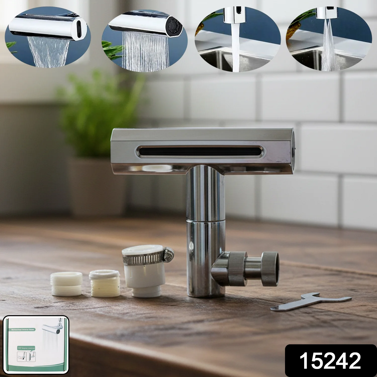 Plastic Universal Shower Head – Adjustable, High Pressure & Water Saving (1 Pc) - Image 2
