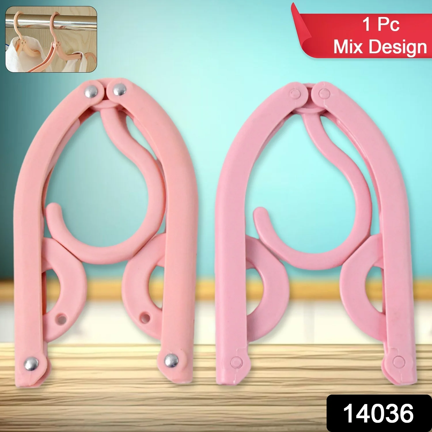 Travel Hangers, Portable Folding Clothes Hangers (1 Pc) - Image 2