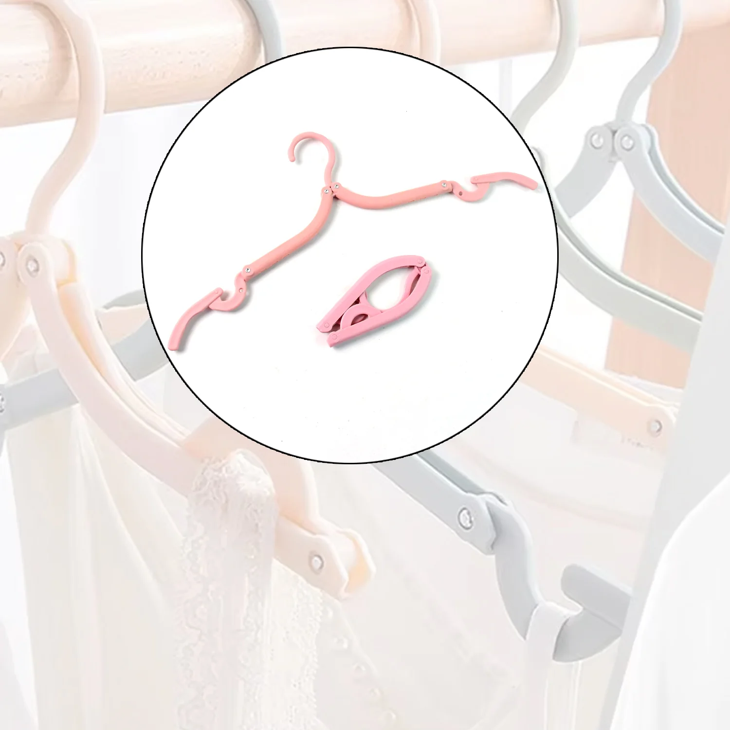 Travel Hangers, Portable Folding Clothes Hangers (1 Pc) - Image 3