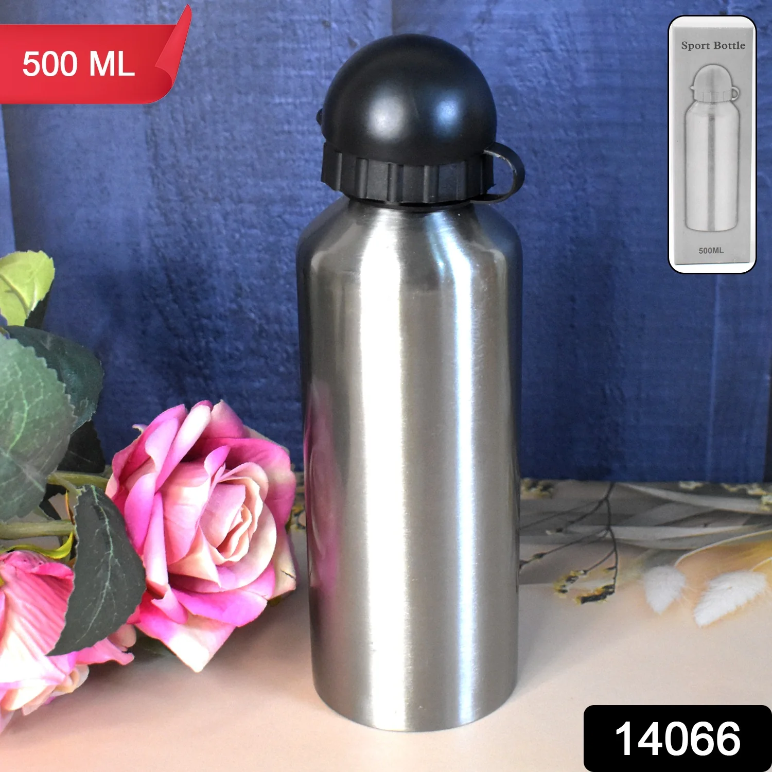 Aluminium Sports Water Bottle Look for Sports Gym (Capacity 500 ML Approx) - Image 2