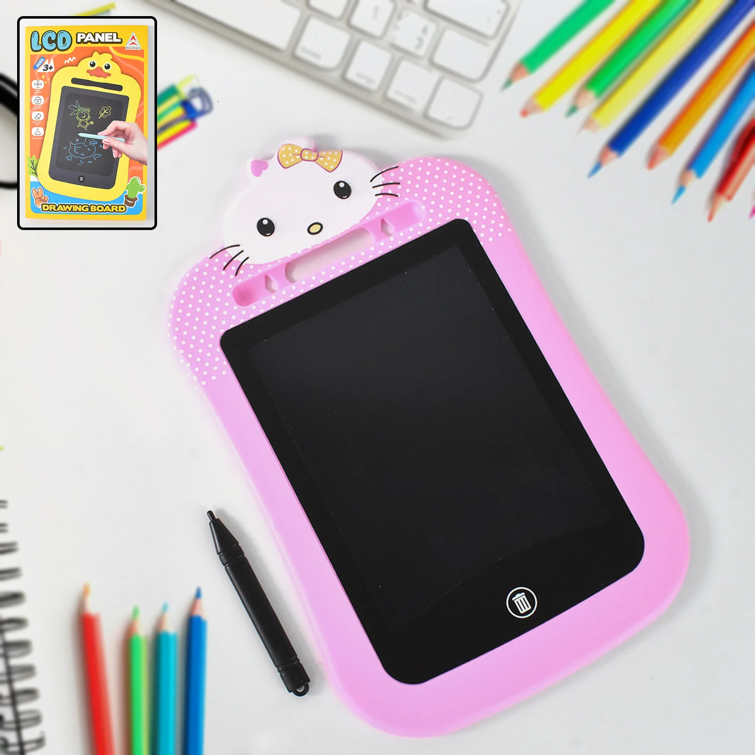 Kids Portable LCD Writing Tablet (1 Pc / Mix Design) - Image 6
