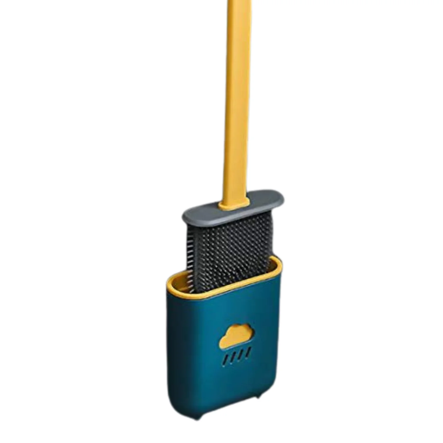 Silicone Toilet Brush with Holder Stand  for Bathroom Cleaning - Image 5