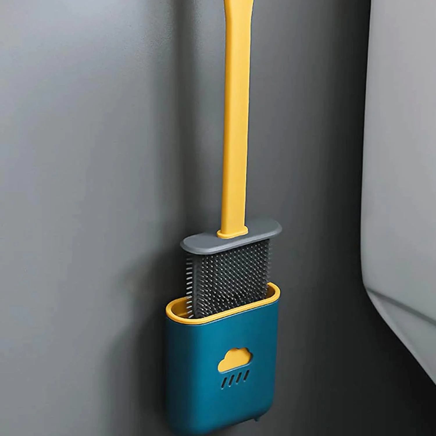 Silicone Toilet Brush with Holder (Without Box) - Image 11