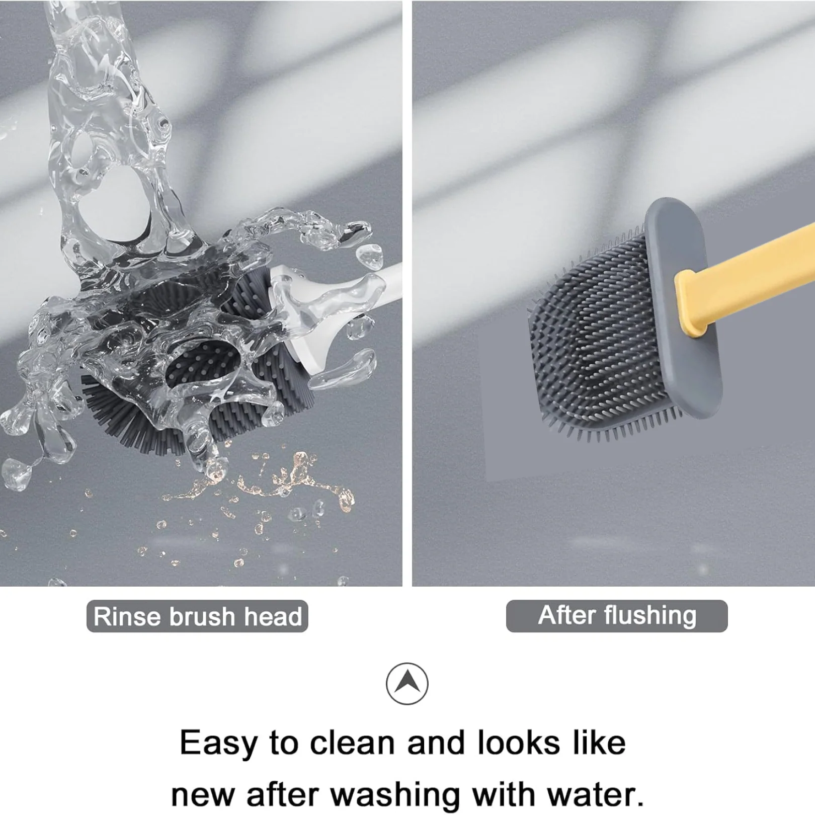 Silicone Toilet Brush with Holder (Without Box) - Image 3