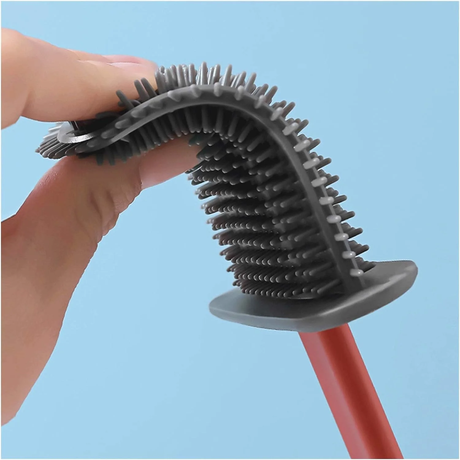 Silicone Toilet Brush with Holder (Without Box) - Image 7