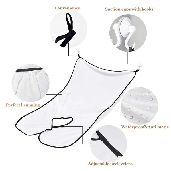 Beard Apron Hair Clippings Catcher Grooming Bib - Image 5