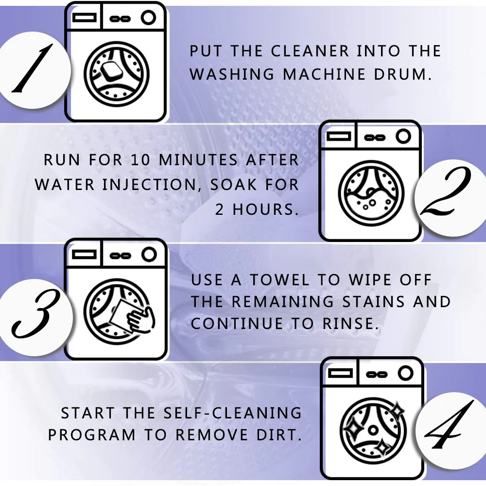 Washing Machine Cleaning Tablet In Refreshening Lavender Fragrance - Image 7
