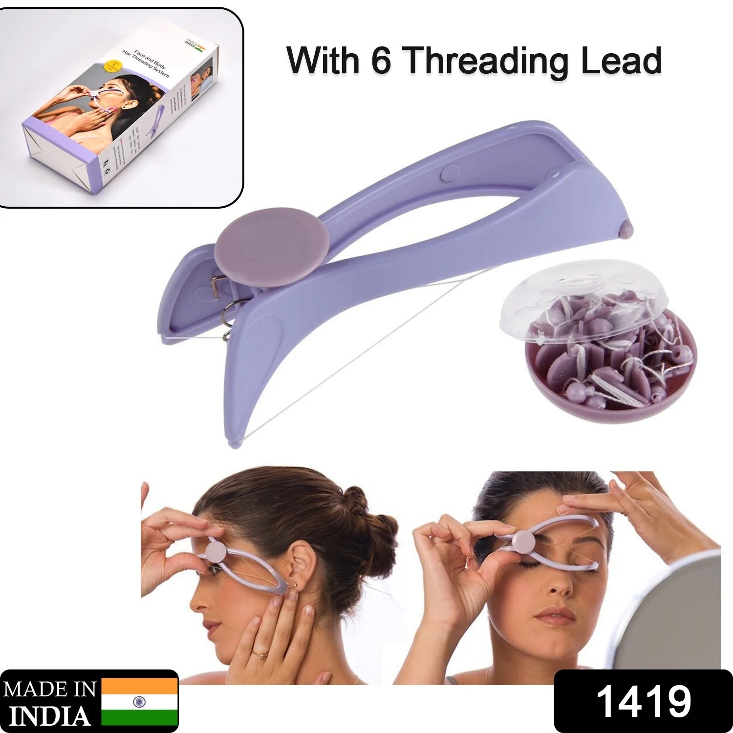 Slique Painless Hair Removal Threading Kit, Hair accessories - Image 3