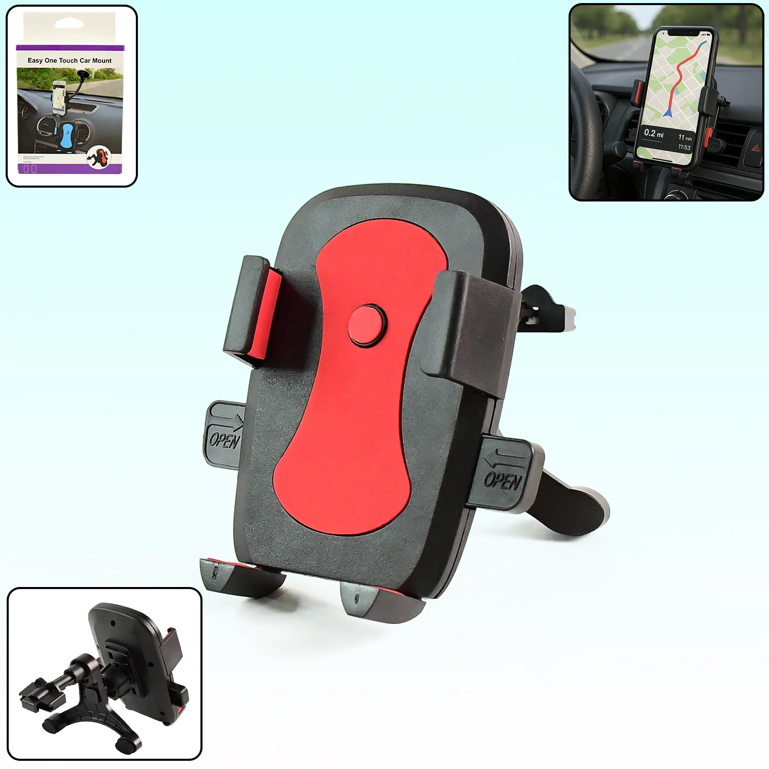 Premium Easy One Touch Car Mobile Holder Mount (1 Pc) - Image 3