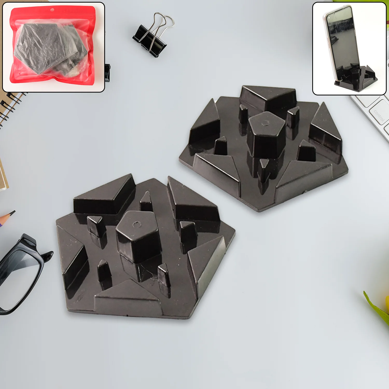 Multi-Angle Plastic Mobile Phone Stand Holder (2 pc / mix color) - Image 3