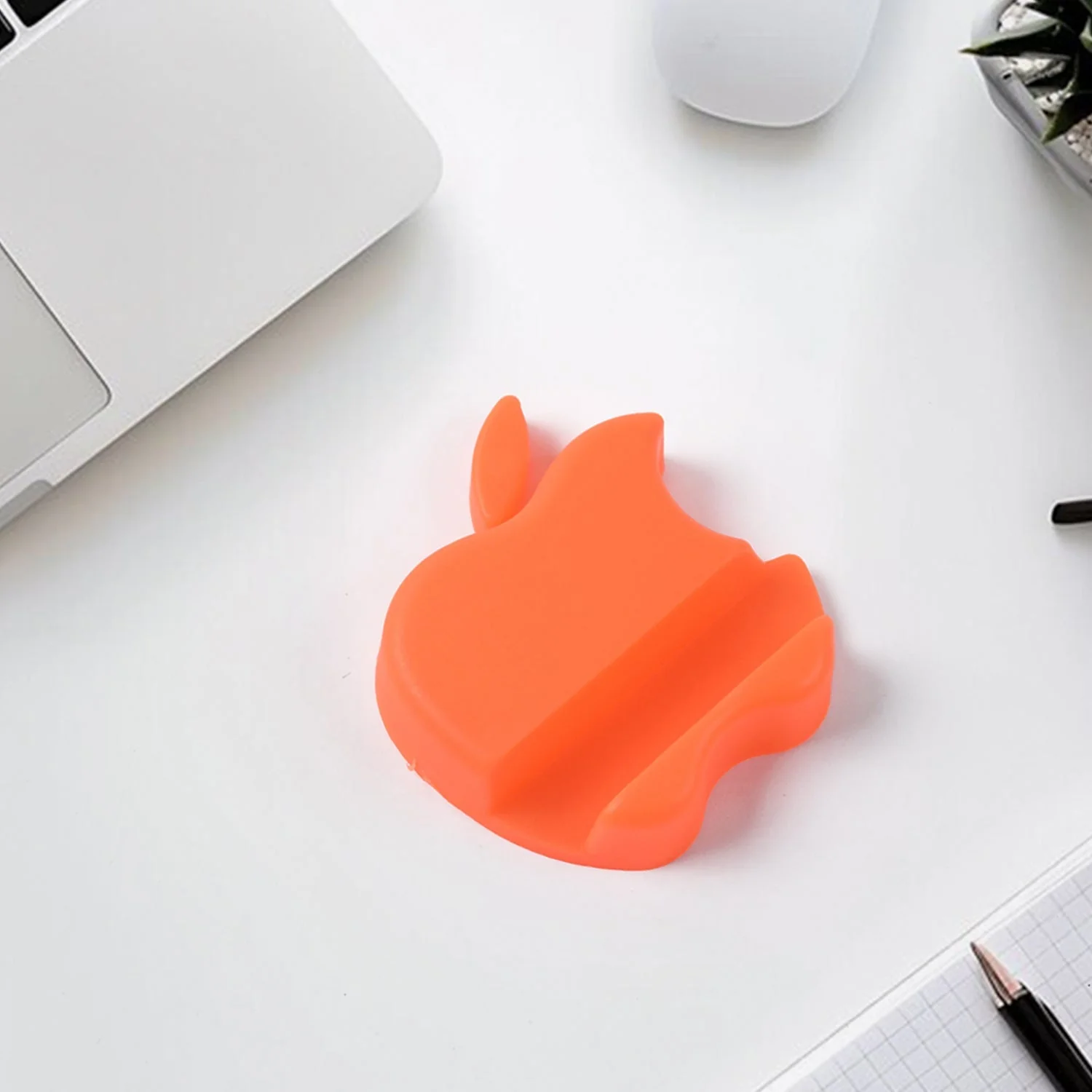 Customized / Personalized Apple-Shaped Plastic Mobile Phone Holder (1 pc & mix color) - Image 3