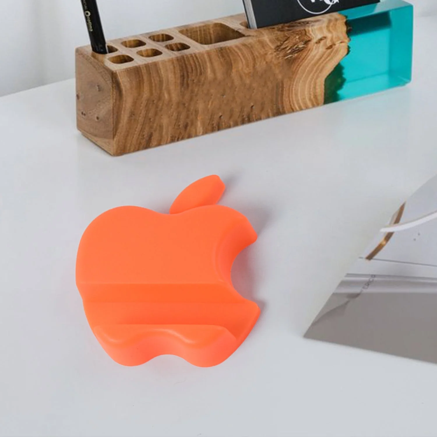 Customized / Personalized Apple-Shaped Plastic Mobile Phone Holder (1 pc & mix color) - Image 4