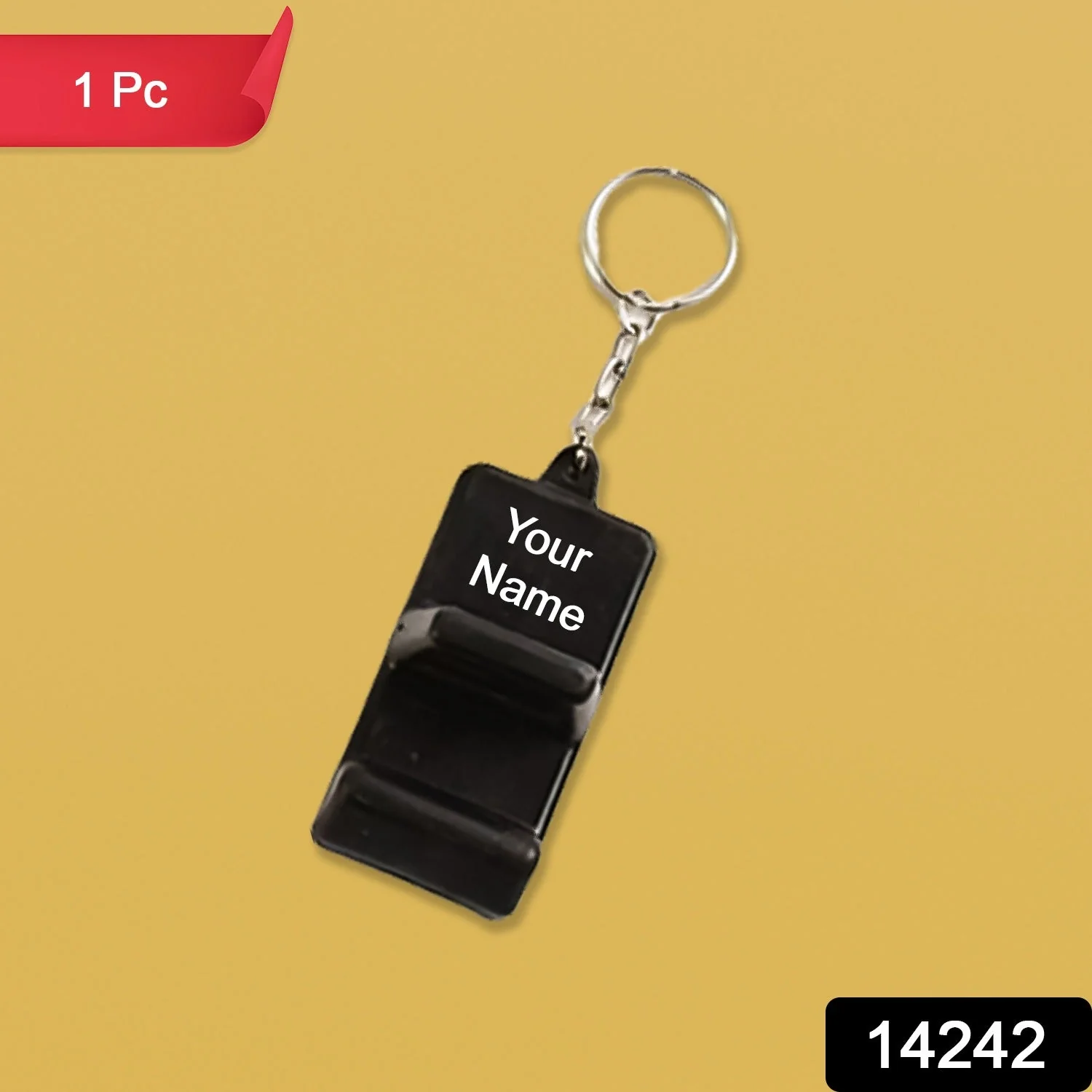 Customized / Personalized Plastic 2-in-1 Mobile Stand Keychain (1 Pc) - Image 2