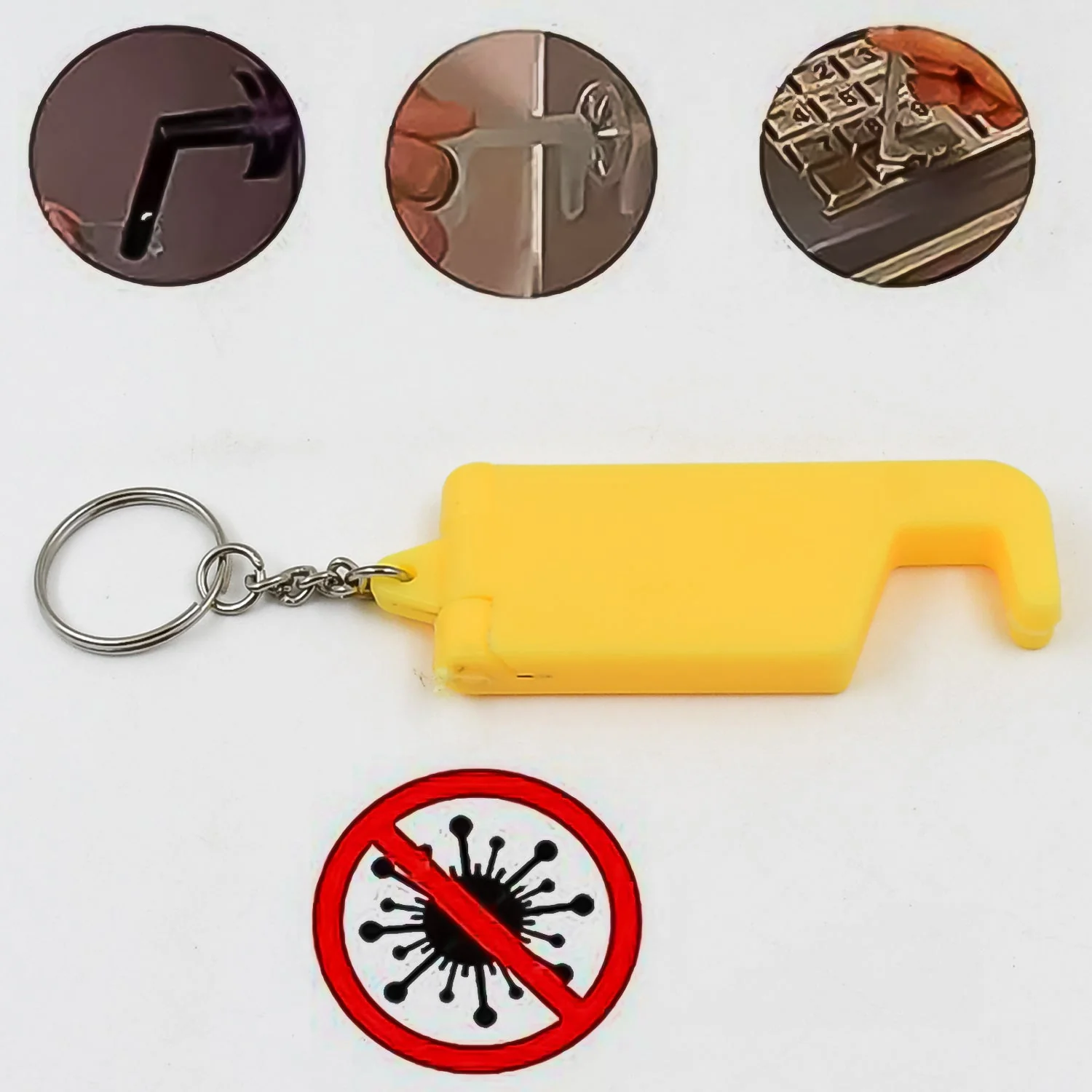 Personalized 2-in-1 Plastic Keychain with Mobile Stand & Holder (1 Pc) - Image 4