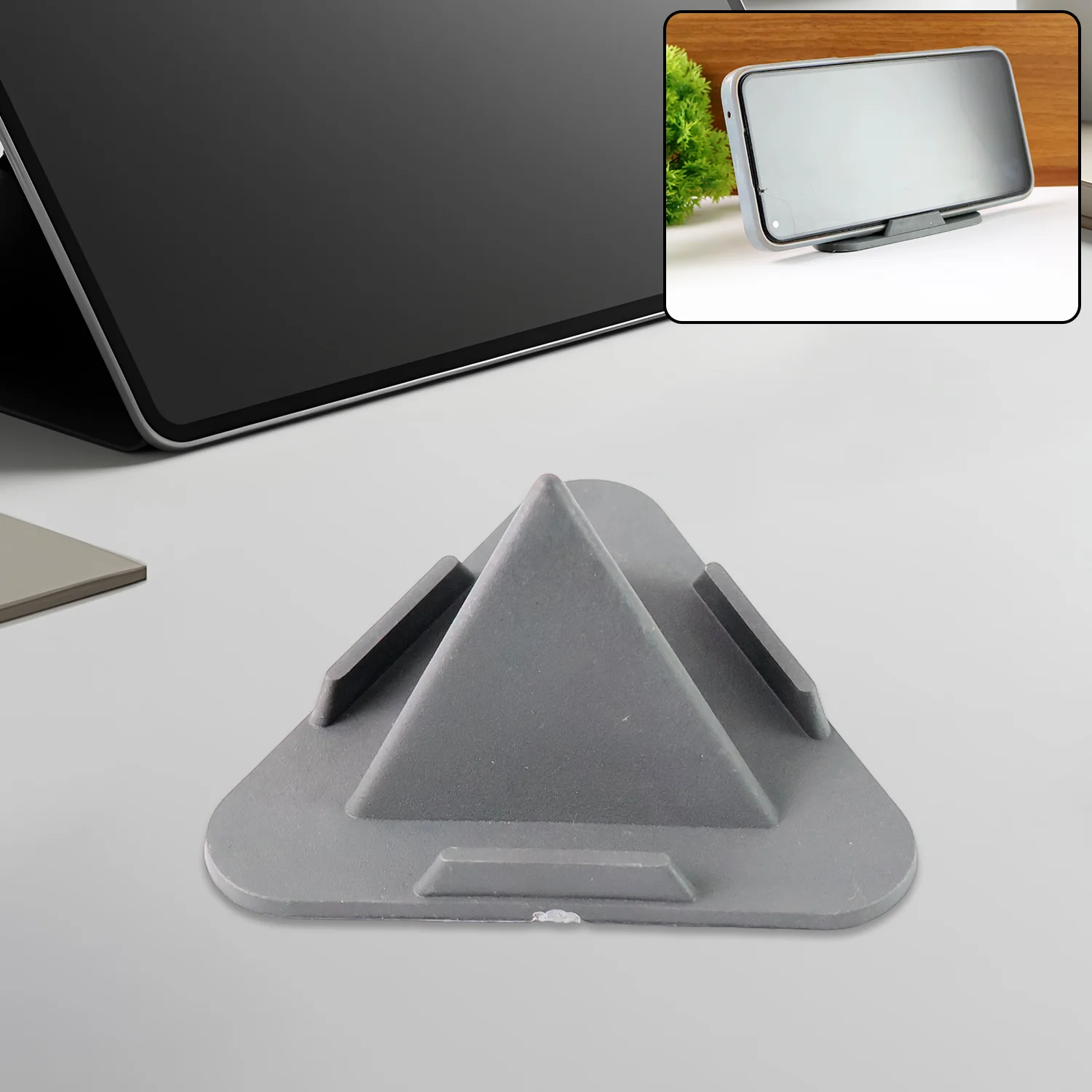 Pyramid Grey Mobile Stand with 3 Different Inclined Angles - Image 3