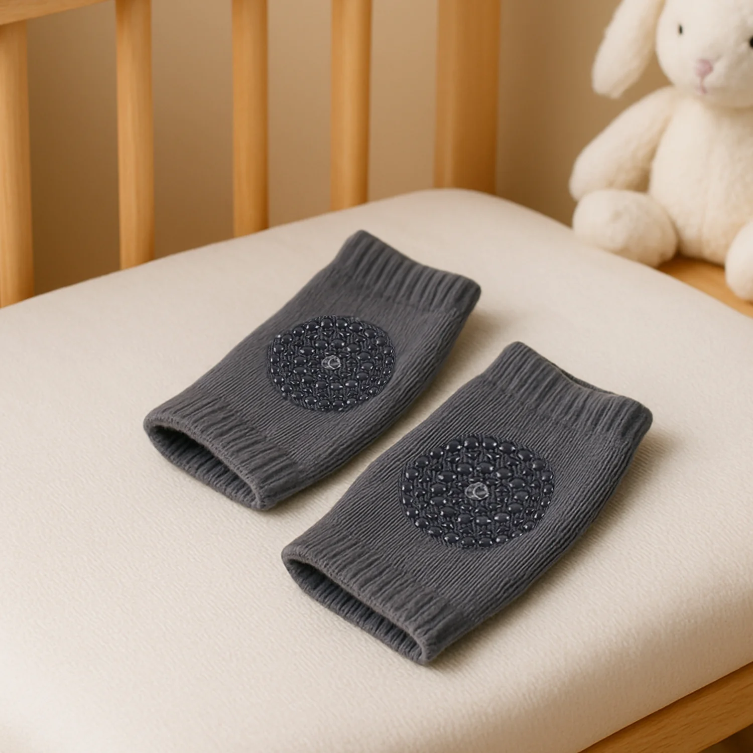 Dark Grey Toddler Wool Knit Leg Warmer (Knee Guard) - Image 6