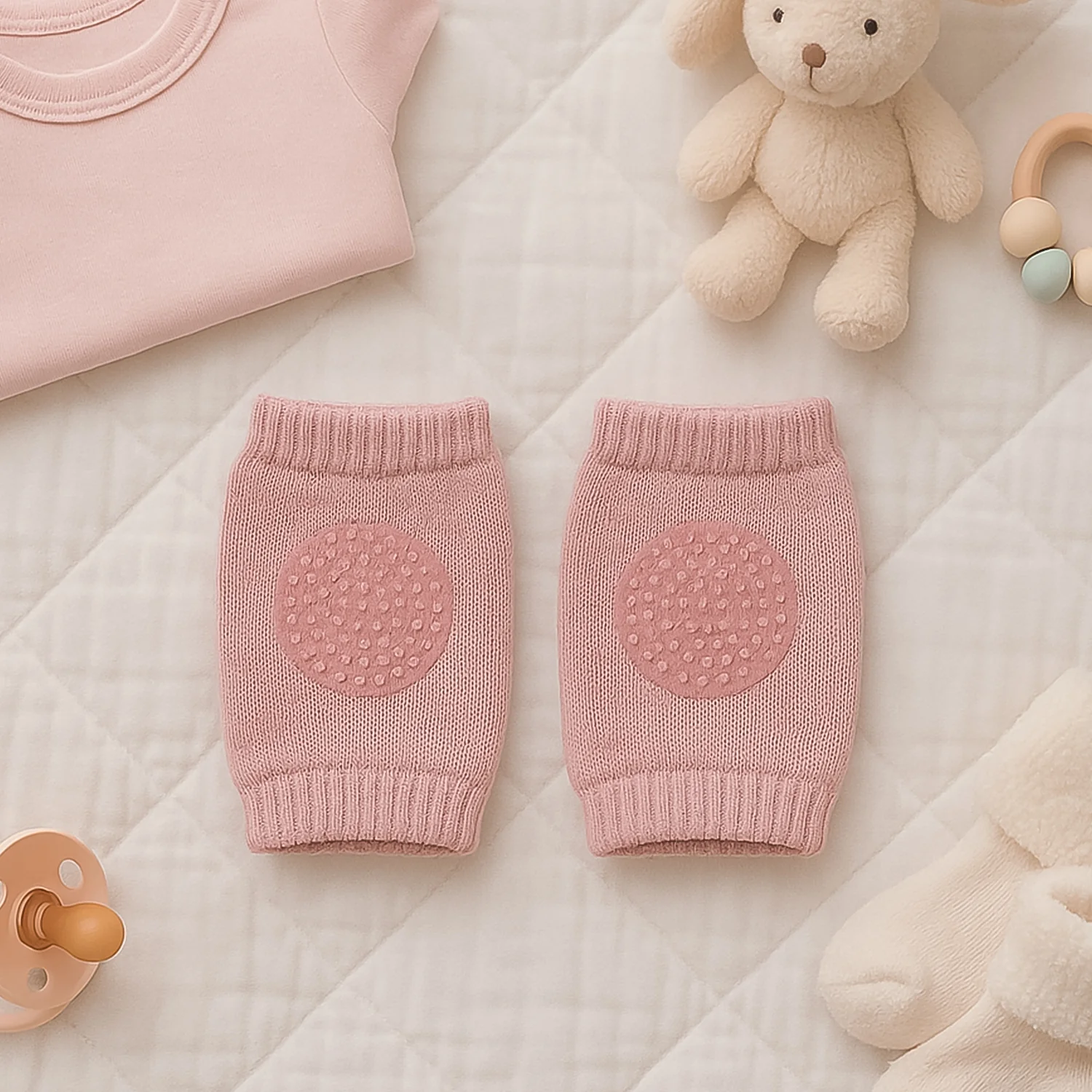 Pink Toddler Wool Knit Leg Warmer (Knee Guard) - Image 6
