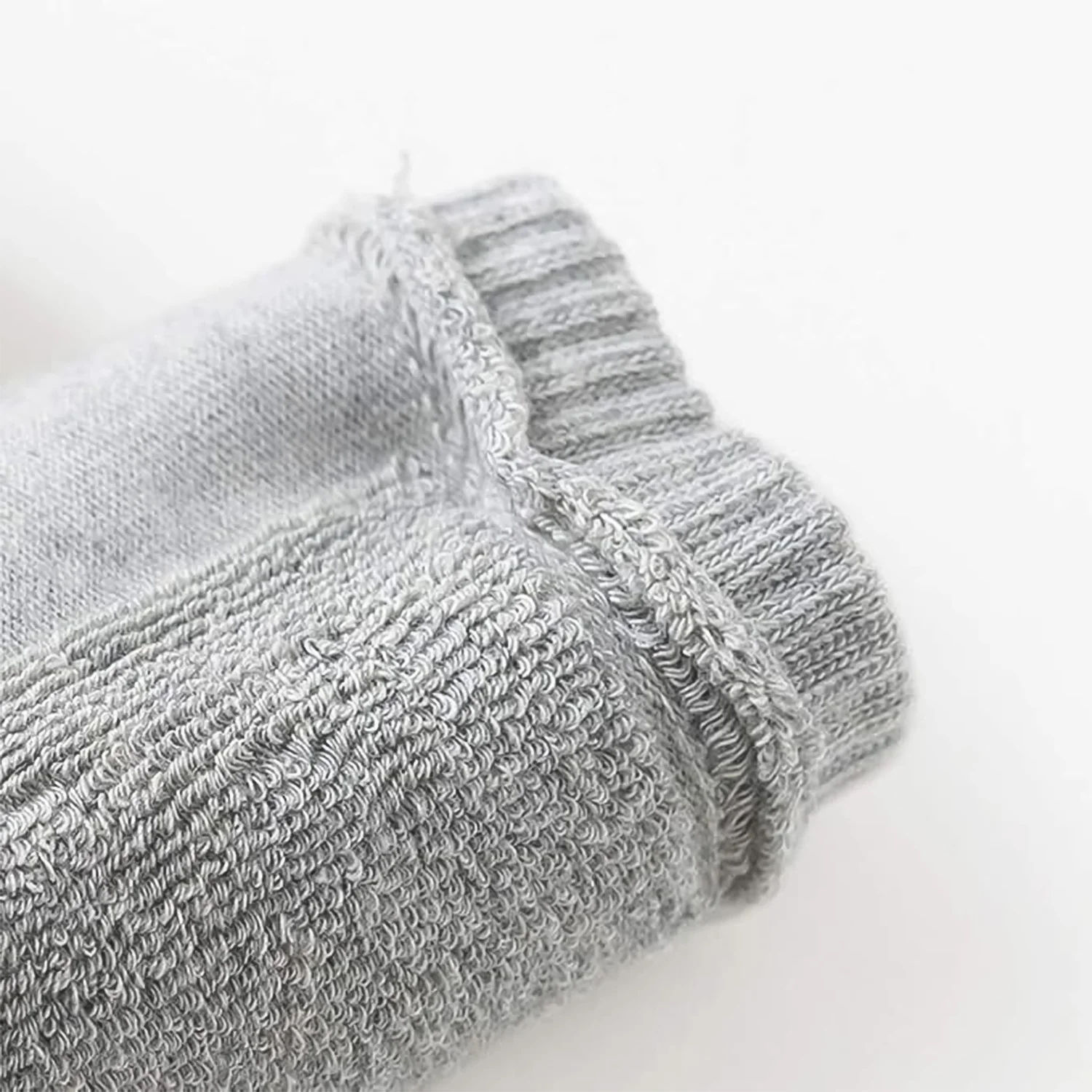 Grey Toddler Wool Knit Leg Warmer (Knee Guard) - Image 6