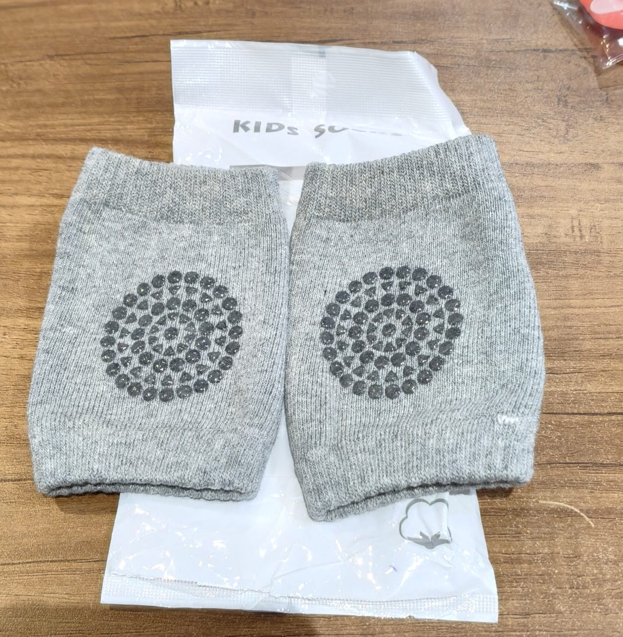 Grey Toddler Wool Knit Leg Warmer (Knee Guard) - Image 7