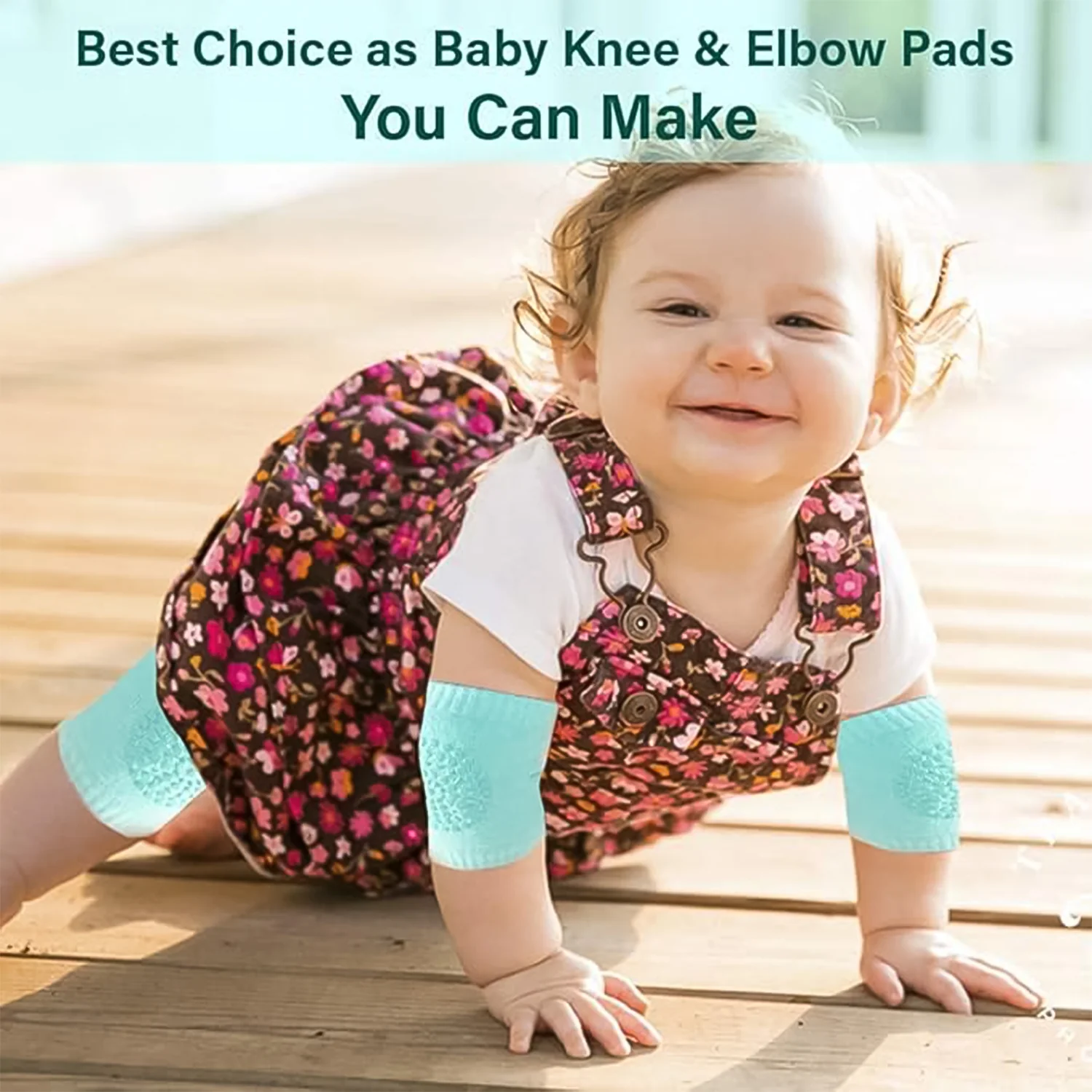 Mint Green Toddler Wool Knit Leg Warmer (Knee Guard) - Image 4
