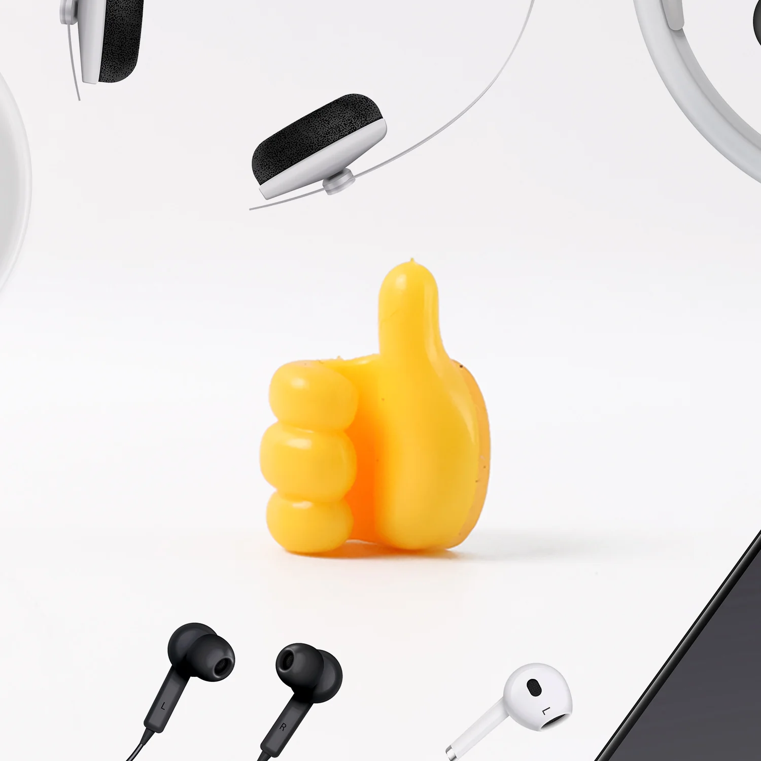 Yellow Multifunctional Multi functional Hand Shape Wall Clip Hanger Keys Cable Holder - Image 6