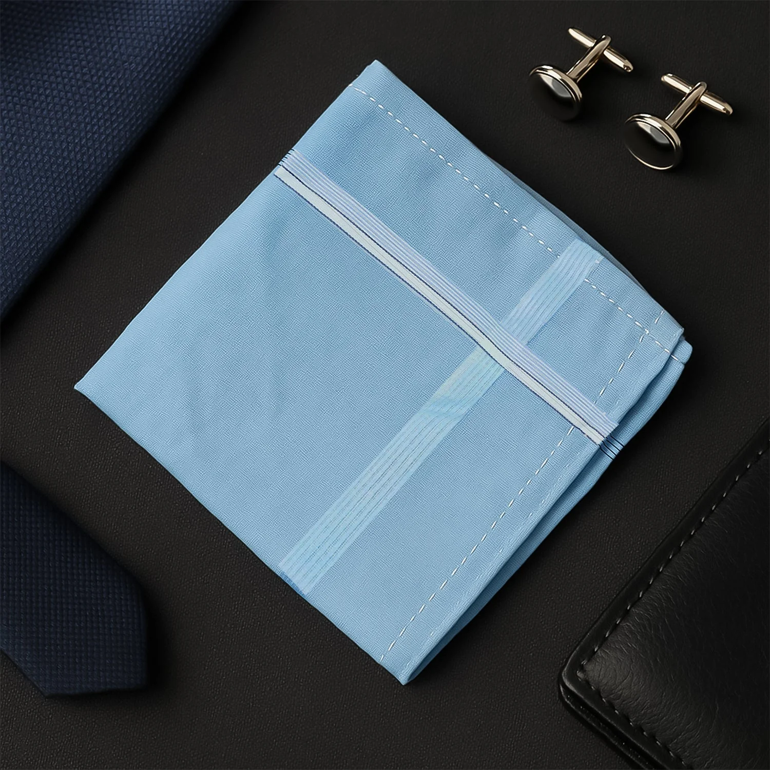 Premium Quality Soft Cotton Men’s Handkerchief (40x40 cm / 1 Pc) - Image 3