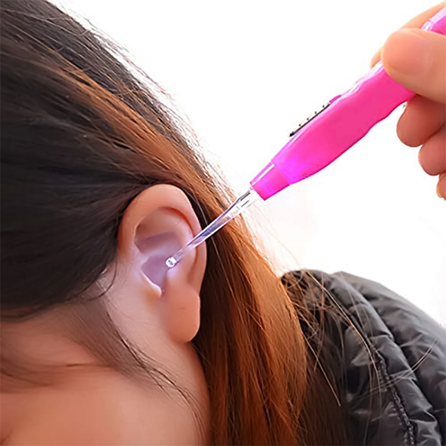 Pink LED Flashlight Earpick with Tweezer (1 Pc) - Image 6