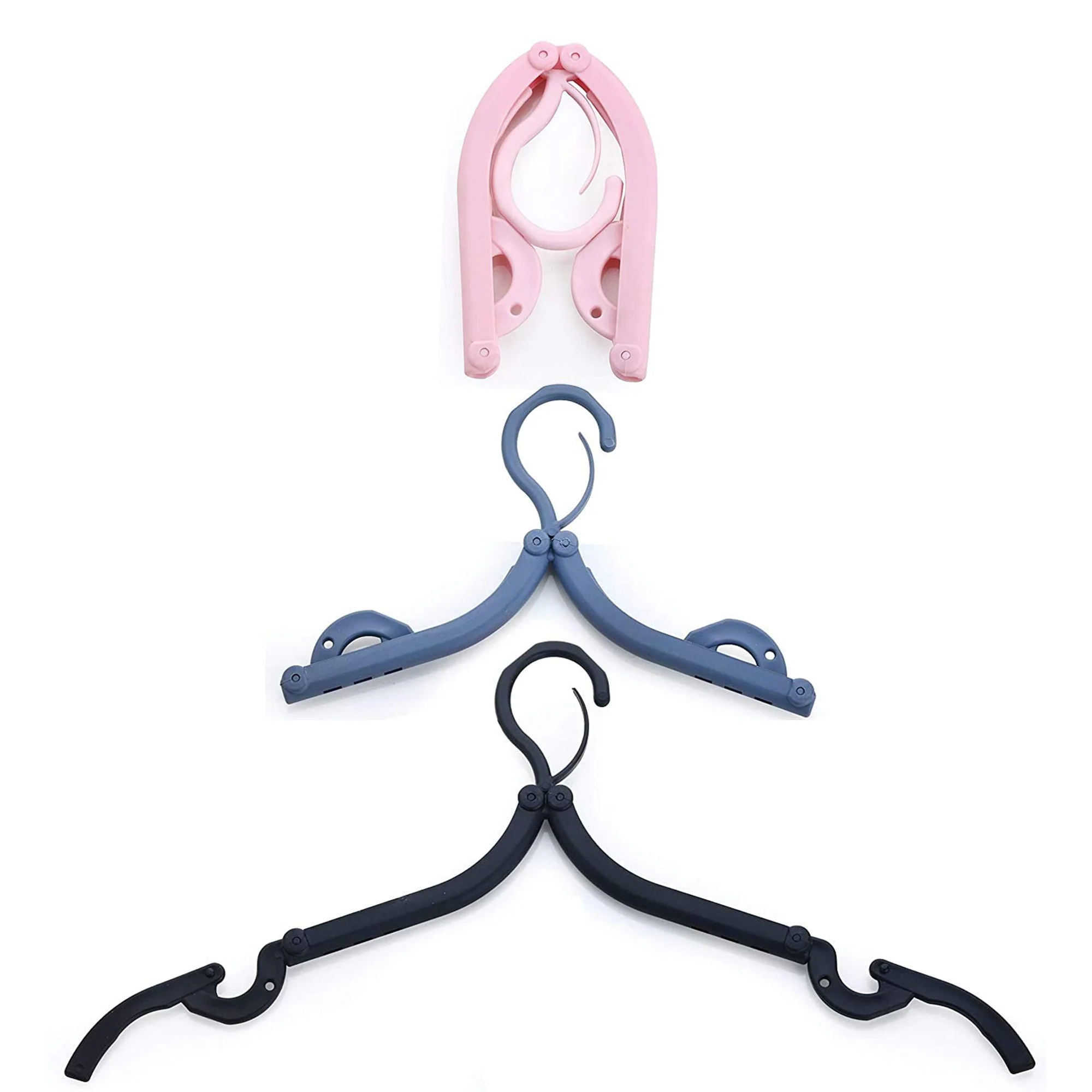 Portable & Foldable Multicolor Plastic Hangers (1pc) - Image 3