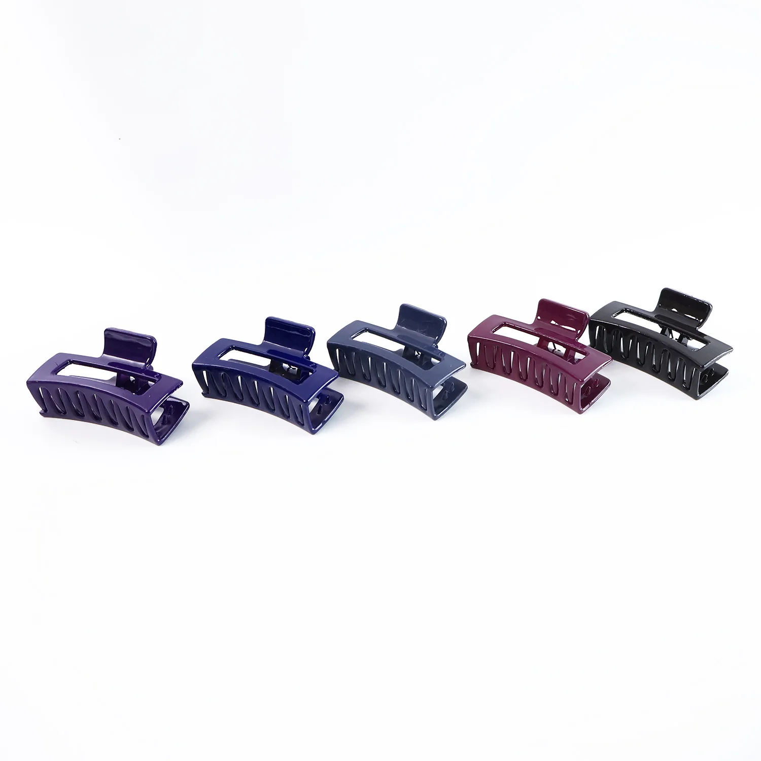 Matte Rectangle Hair Claw Clip for Women and Girls – Assorted Color Pack – 12 Pc - Image 6