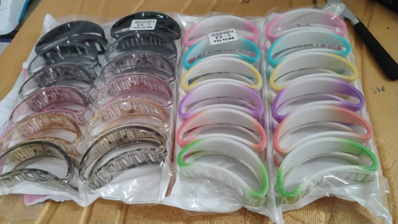 Plastic Hair Clamp Grip, Simple Matte Hair Barrette Clamp (12 Pc) - Image 10