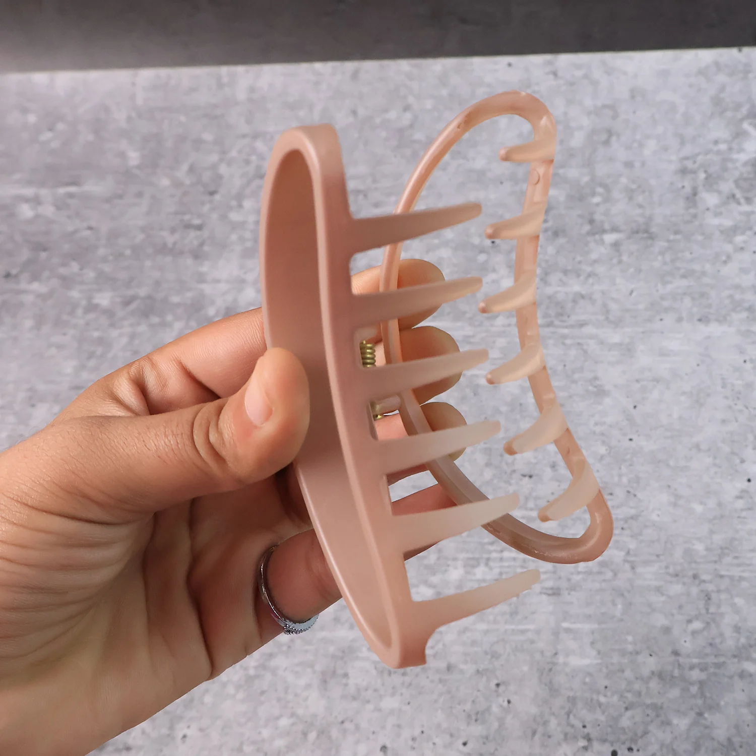 Plastic Hair Clamp Grip, Simple Matte Hair Barrette Clamp (12 Pc) - Image 4