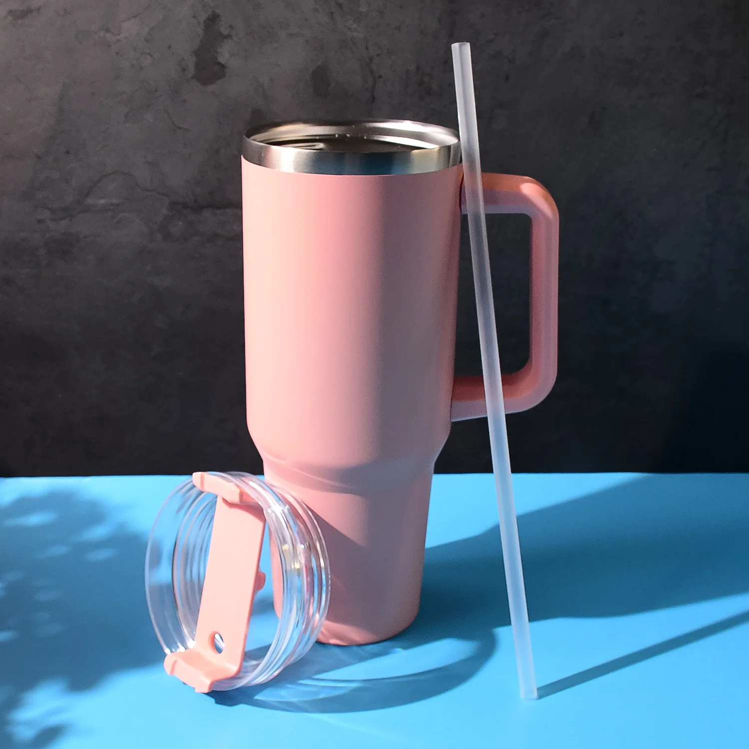 Peach Extra Large Insulated Travel Mug, Tumbler (1200ML - 1 Pc) - Image 4