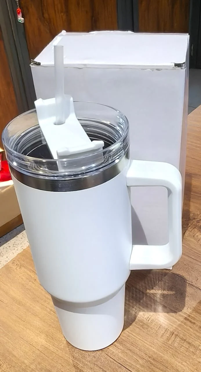 White Extra Large Insulated Travel Mug, Tumbler (1200ML - 1 Pc) - Image 10