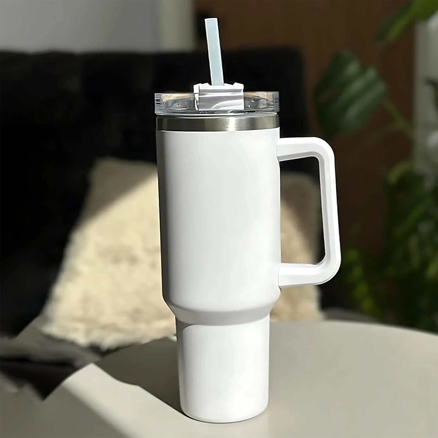 White Extra Large Insulated Travel Mug, Tumbler (1200ML - 1 Pc) - Image 3
