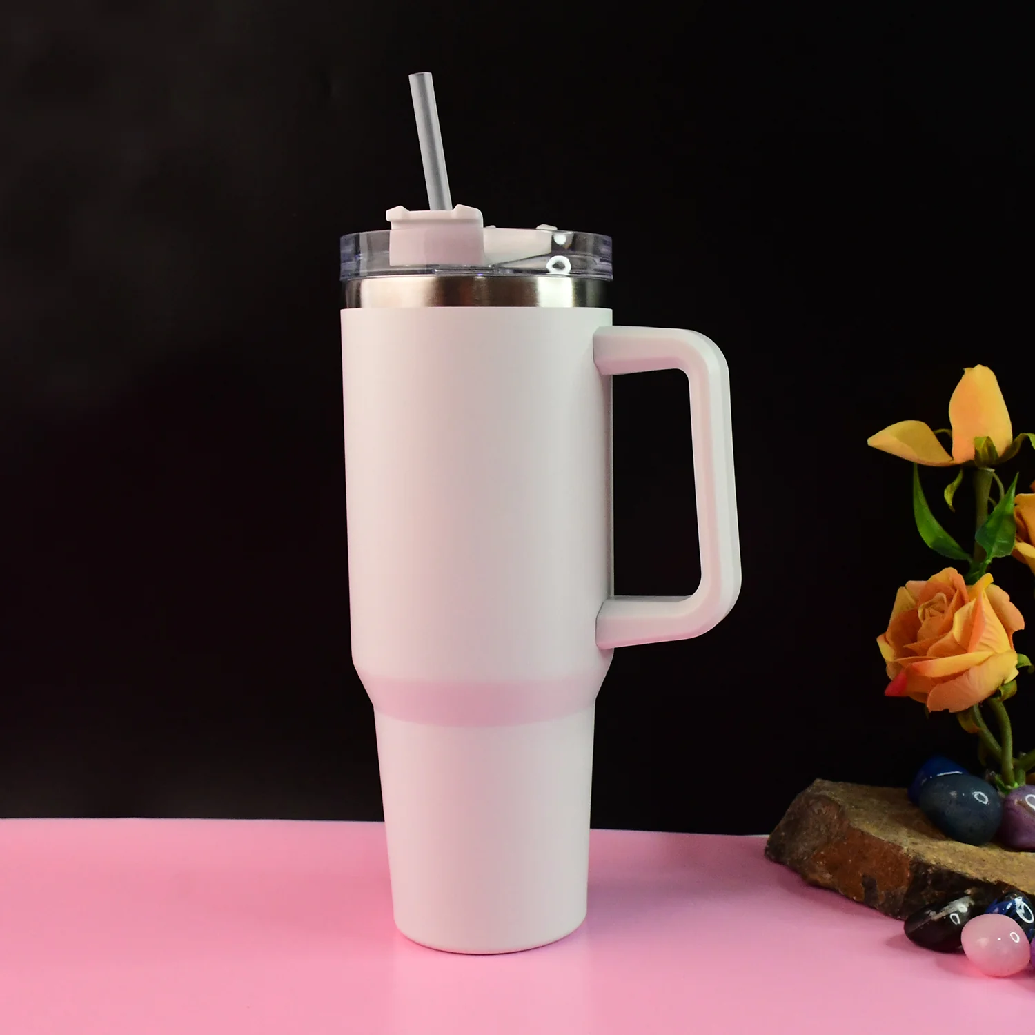 White Extra Large Insulated Travel Mug, Tumbler (1200ML - 1 Pc) - Image 8
