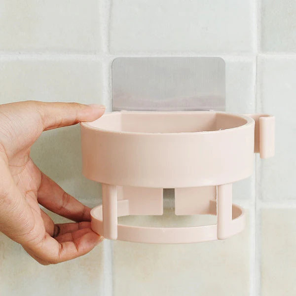 Self Adhesive Hair Dryer Holder – Bathroom Wall Storage Shelf Organizer Stand - Image 3