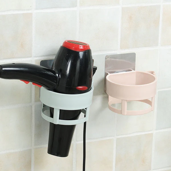 Self Adhesive Hair Dryer Holder – Bathroom Wall Storage Shelf Organizer Stand - Image 6