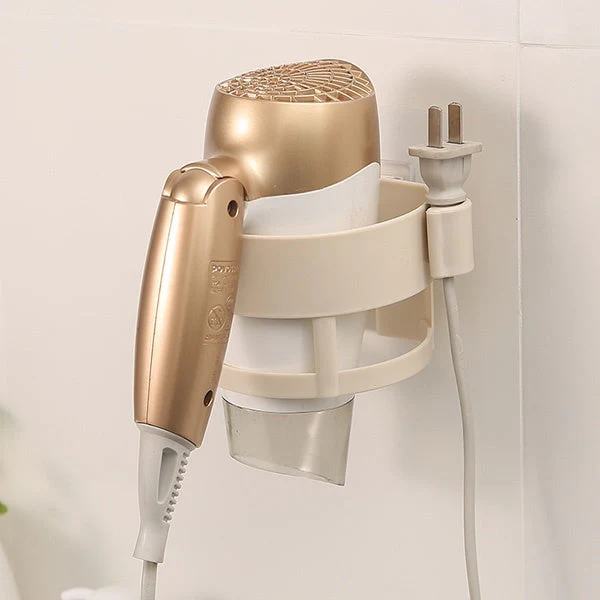 Self Adhesive Hair Dryer Holder – Bathroom Wall Storage Shelf Organizer Stand - Image 8