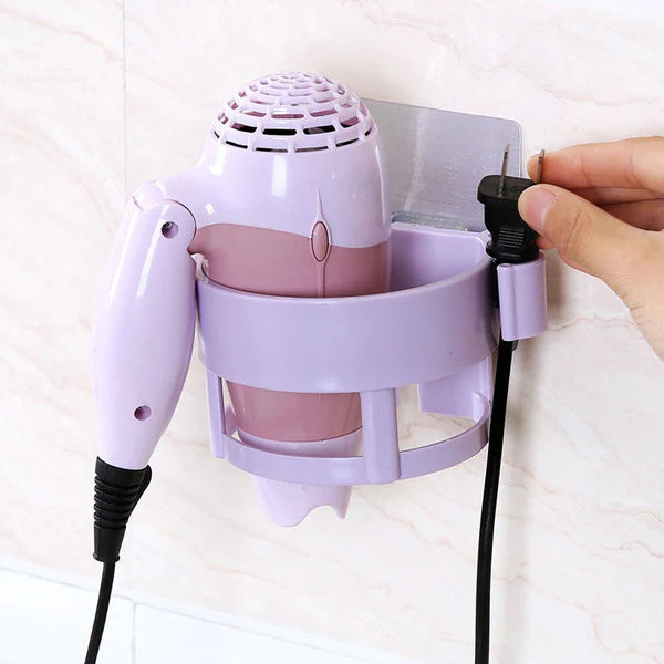 Self Adhesive Hair Dryer Holder – Bathroom Wall Storage Shelf Organizer Stand - Image 9