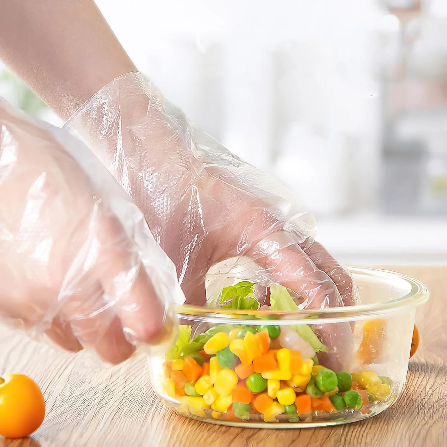 Eco-Friendly Kitchen Hand Gloves, Disposable hand gloves, Free size (100 Pc) - Image 4