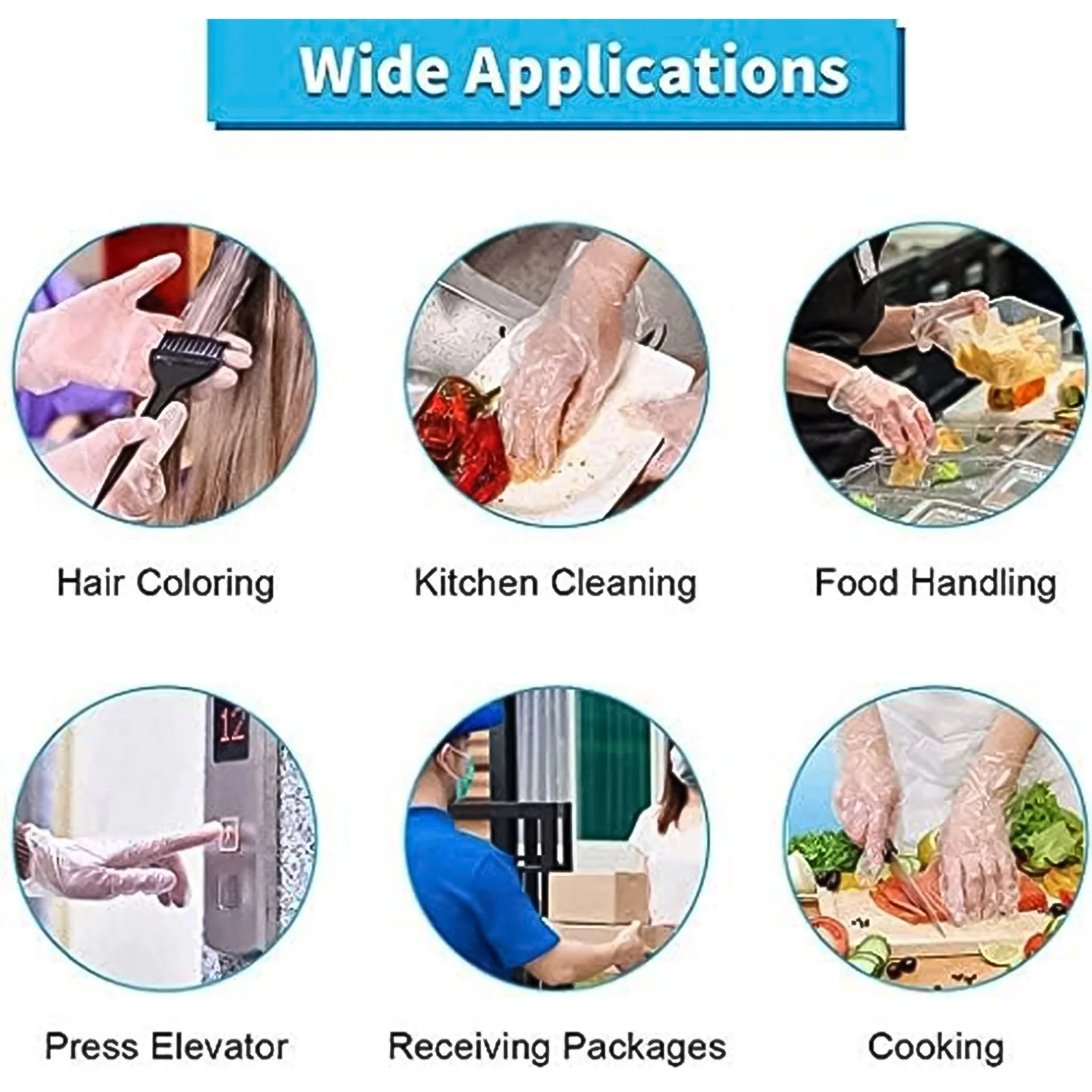 Eco-Friendly Kitchen Hand Gloves, Disposable hand gloves, Free size (100 Pc) - Image 6