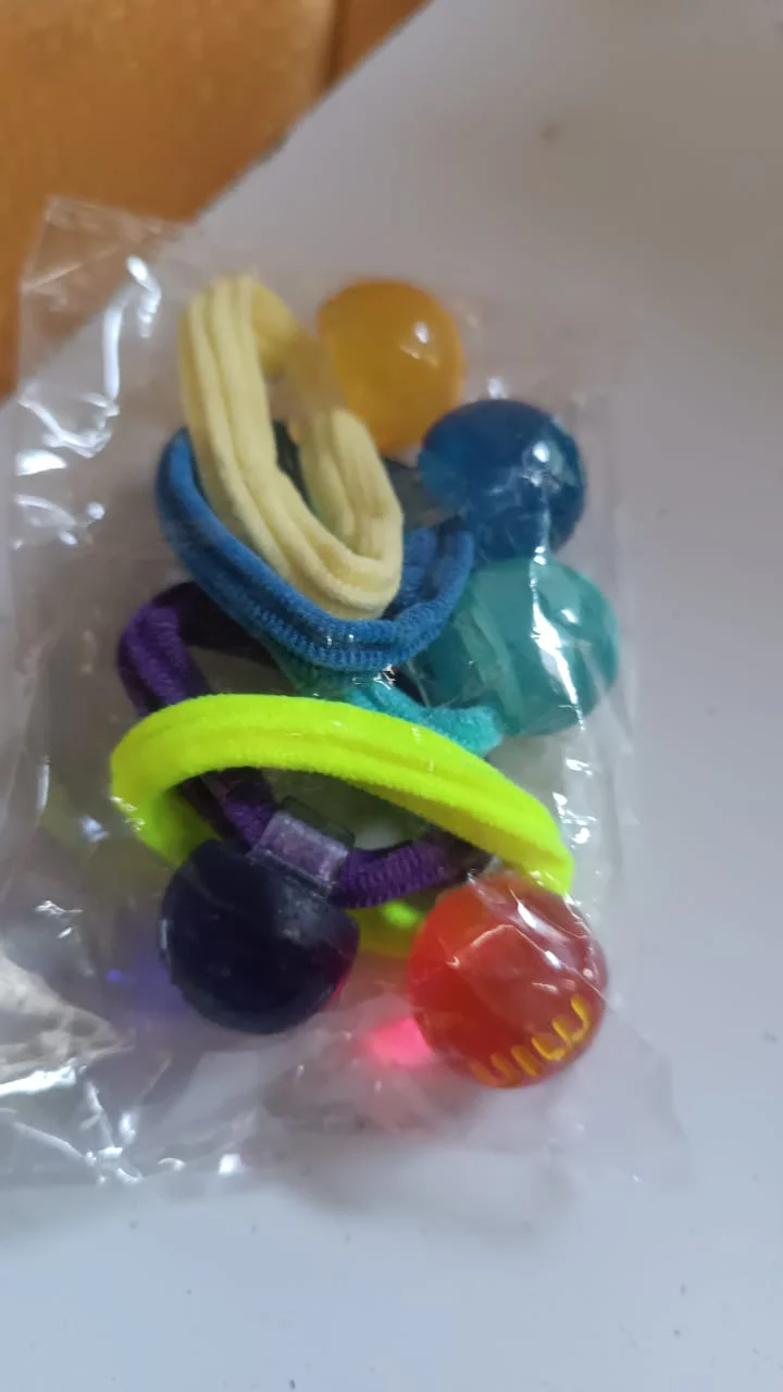 Small Ball Elastic Hairbands (Pack of 5 / Multicolour) - Image 7