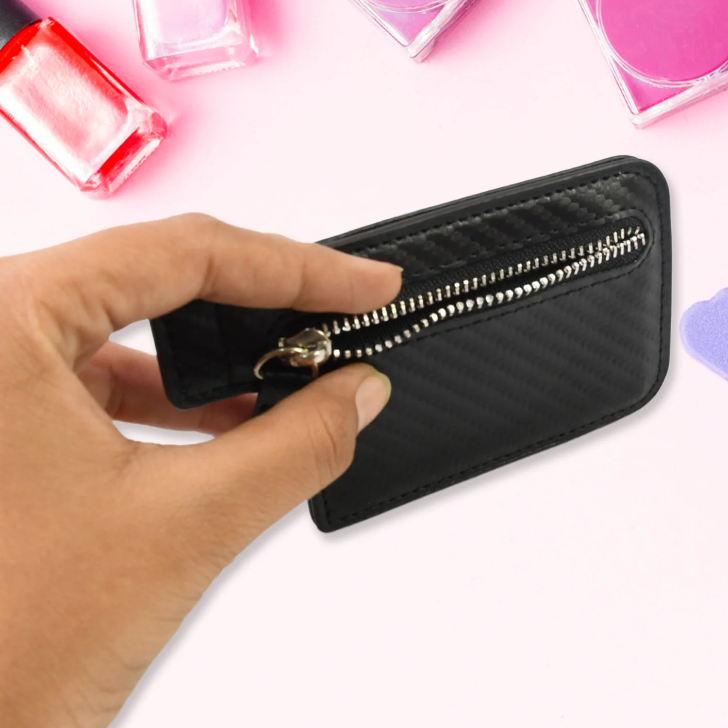 Black Adhesive Card phone Holder, Card Wallet Phone Attachment (1 Pc) - Image 4
