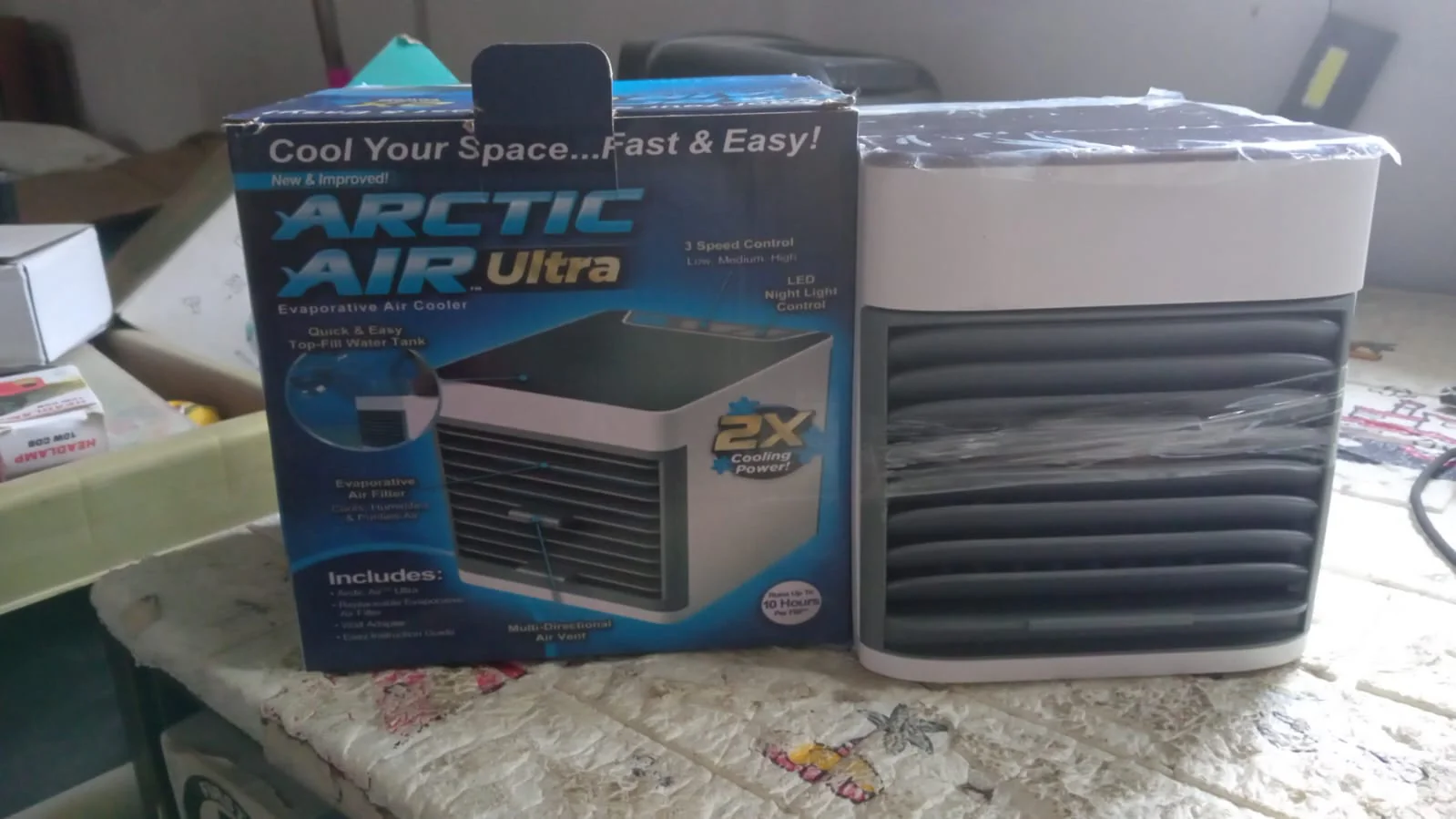 Mini Portable Air Cooler with LED Light & Water Fill - Image 11